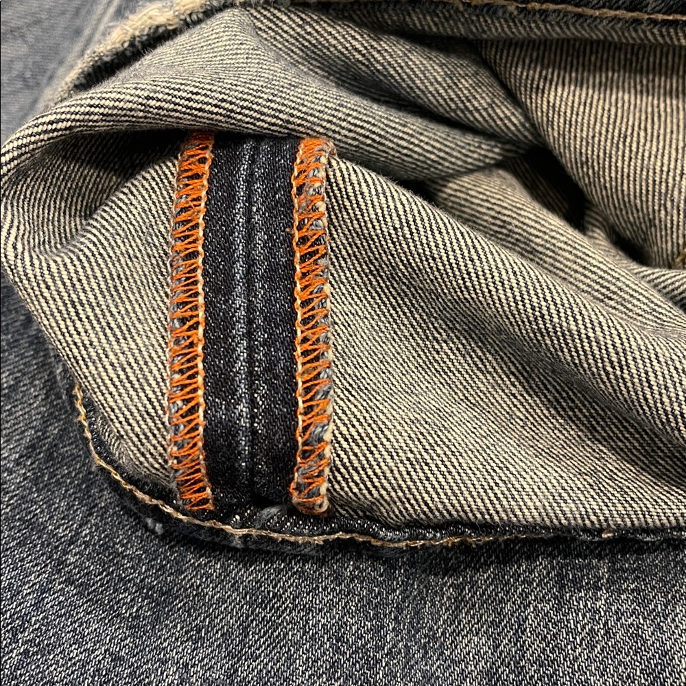 Banana Republic Men's Faded Blue Jeans Distressed Straight 31x32 2012 Y2K indigo - Picture 6 of 7